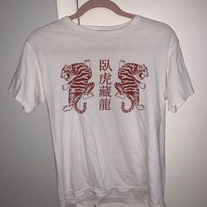 Brandy Melville White Tiger Tee